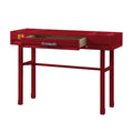 Red Vanity Desk With 1 Drawer Red 1 Drawer Bedroom Metal
