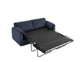 Modern Fabric 3 Seater Sofa Couch With Pullout Bed Blue Microfiber Metal Primary Living Space Soft Cushion Back Modern Eucalyptus Pillow Top Arms Foam Corduroy 2 Seat