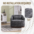 Coolmore Swivel Barrel Chair, Comfy Round Accent Sofa Chair For Living Room, 360 Degree Swivel Barrel Club Chair, Leisure Arm Chair For Nursery, Hotel, Bedroom, Office, Lounge Gray Boucle Gray Primary Living Space Foam Boucle