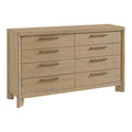 C Tan 8 Drawer Dresser Tan Solid Wood