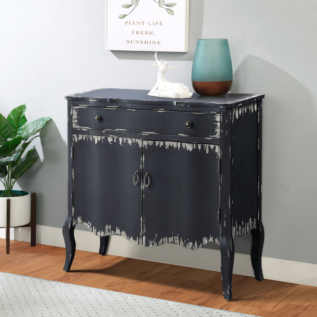 Antique Grey 2 Door Console Table Grey Primary Living Space Pine Rectangular Drawers Rectangular Wood