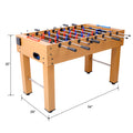 54 Inch Hurricane Foosball Table For Family Game Rooms With Light Cherry Finish, Analog Scoring And Free Accessories Brown Brown Mdf Steel