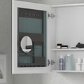 60'' W X 26'' H Surface Frameless Mirror Medicine Cabinet, Beveled Mirror Edges Bathroom Medicine Cabinet White Engineered Wood