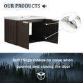 30 Inch Bathroom Vanity With Resin Sink,Soft Close Doors,Float Mounting Design Silver Brown Stripe Bathroom Modern Plywood Plywood