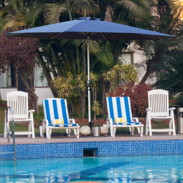 10Ft Patio Umbrella, Outdoor Table Umbrella With Push Button Tilt And 10Ft Patio Umbrella, Outdoor Table Umbrella With Push Button Tilt And