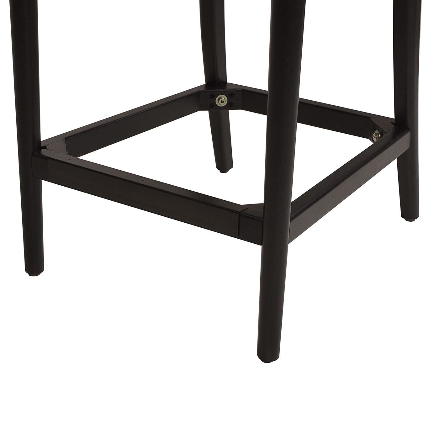 Panama 26.5" Curved Back Cane Rattan Counter Stool, Set Of 2, Ebony Black Boucle Black Foam Wood Fabric Rattan