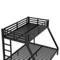 Metal Twin Xl Over Queen Bunk Bed For Teens And Adults,Space Saving Noise Reduced No Box Spring Needed,Black Twin Xl Black Metal