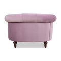 La Rosa Victorian Tufted Upholstered Accent Chair, Lavender Velvet Lavender Purple Foam Velvet