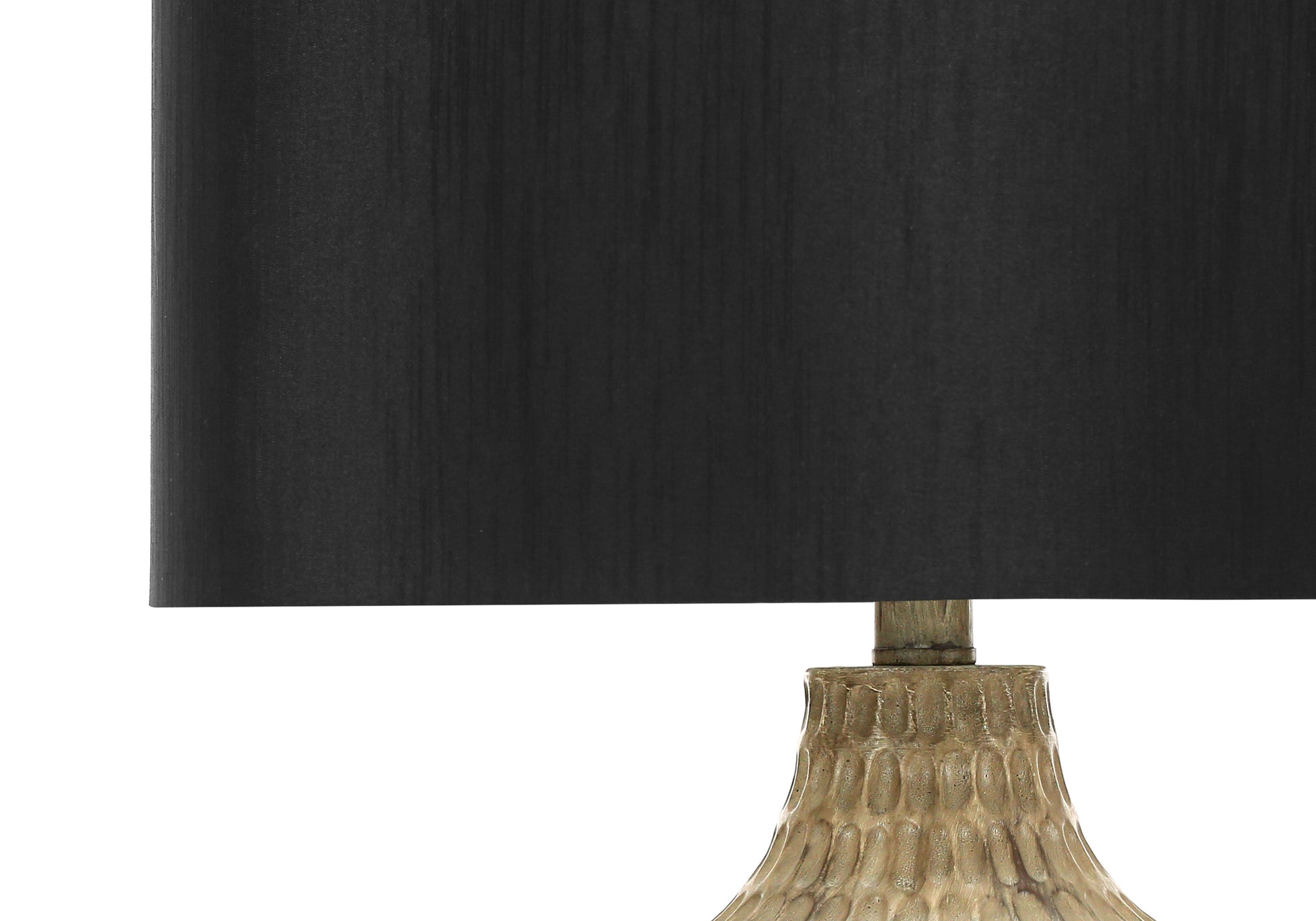 Lighting, 25"H, Table Lamp, Black Shade, Brown Resin, Contemporary Brown Polyresin