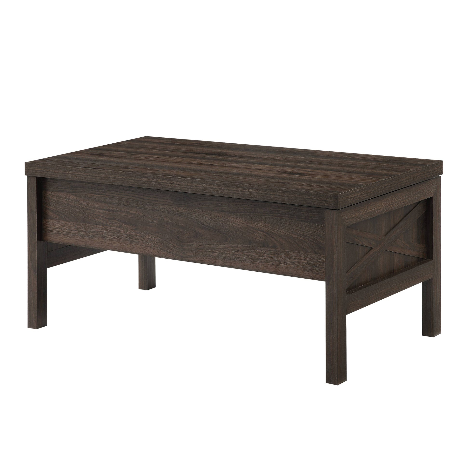 Walnut Coffee Table With Lift Top Walnut Primary Living Space Rectangular Wood Metal