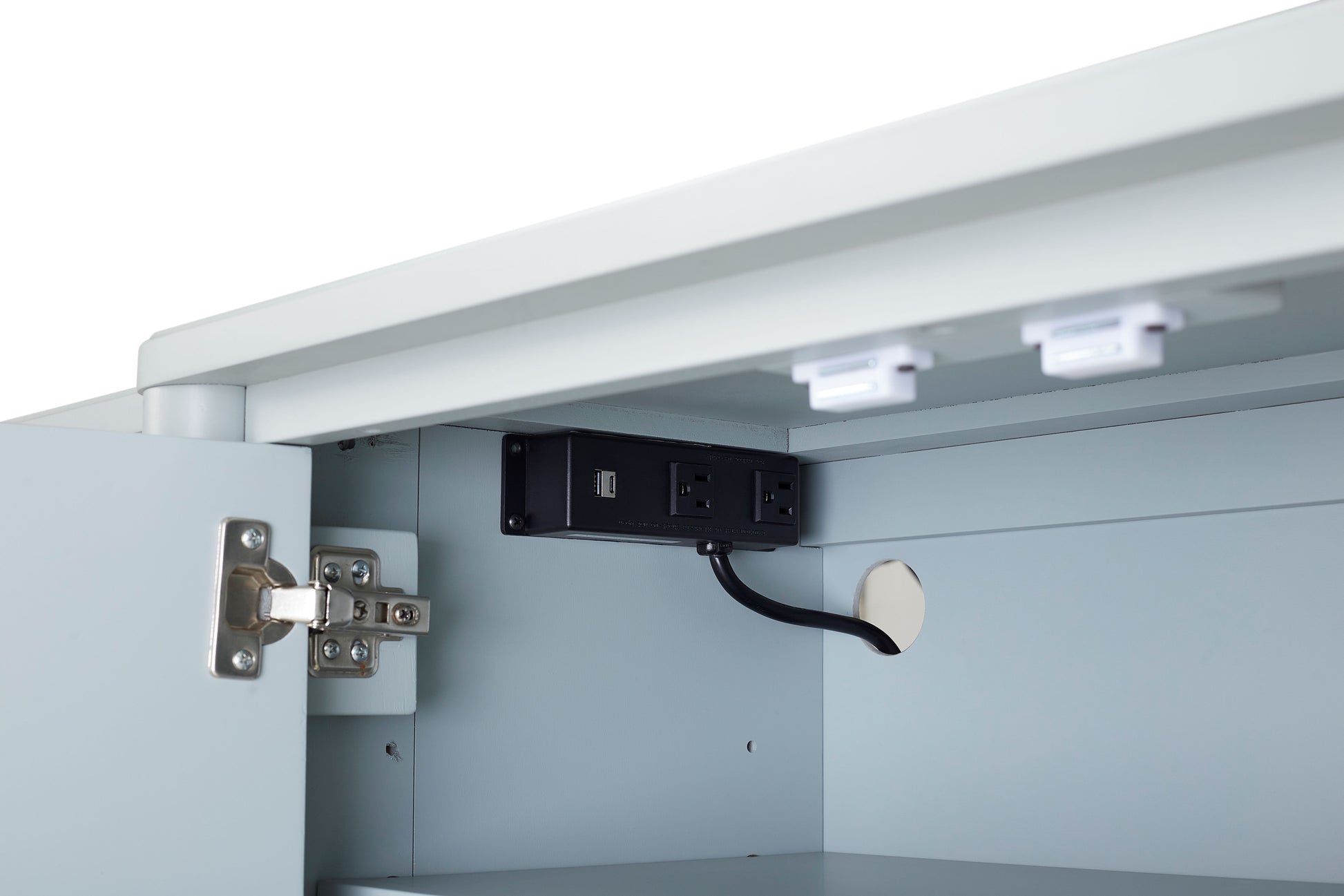 Breakfront Sideboard In A Ocean Finish Light Blue Solid Wood Mdf