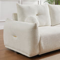 Lamb'S Wool 2 Seater Cushion Sofa 90'' Comfortable Sofa For Living Room Bedroom And Other Casual Spaces Lamb'S Wool Sofa With 2 Cushions And 2 Ball Pillows. Beige Beige Foam Fabric 2 Seat