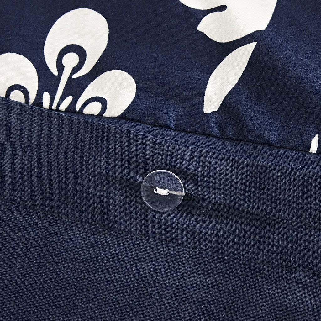 6 Piece Printed Duvet Cover Set Queen Multicolor Polyester