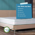 Full Size 10 Inch Cool Gel Memory Foam Innerspring Hybrid Mattress White Green Foam Spring Full