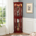 Corner Curio Cabinet Lighted Corner Display,