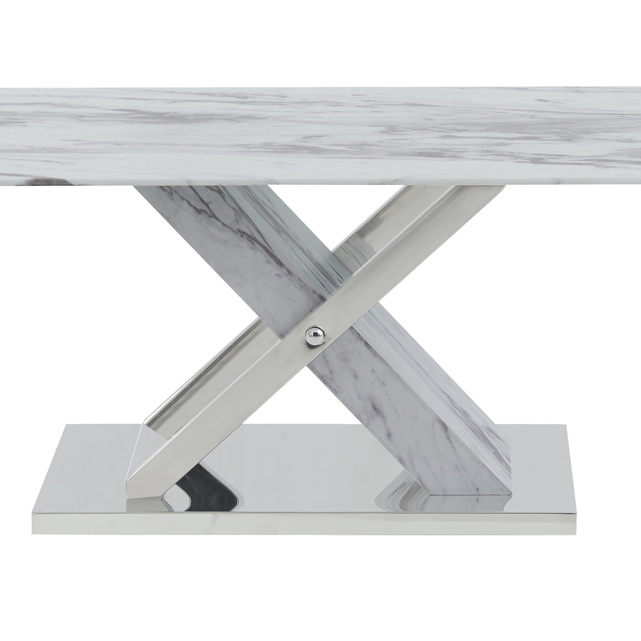 Rubble Coffee Table Marble Solid Wood Mdf