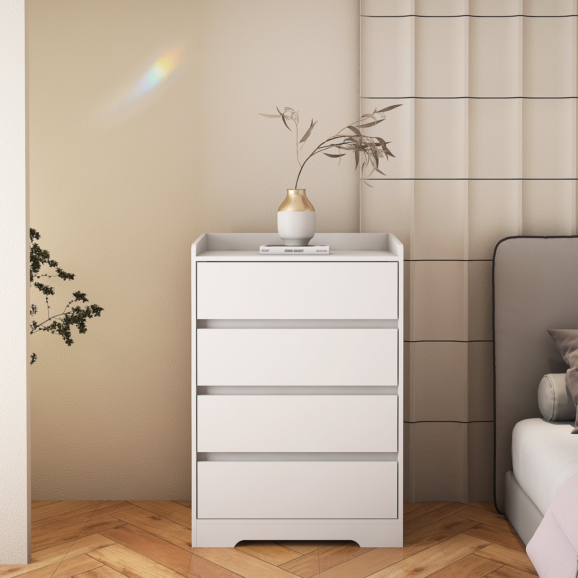 modern white dresser no handles 9 Drawer Cabinet for Bedroom, Wide Modern Chest of Drawers No Handles Design, Wood Storage Dresser for Living Room