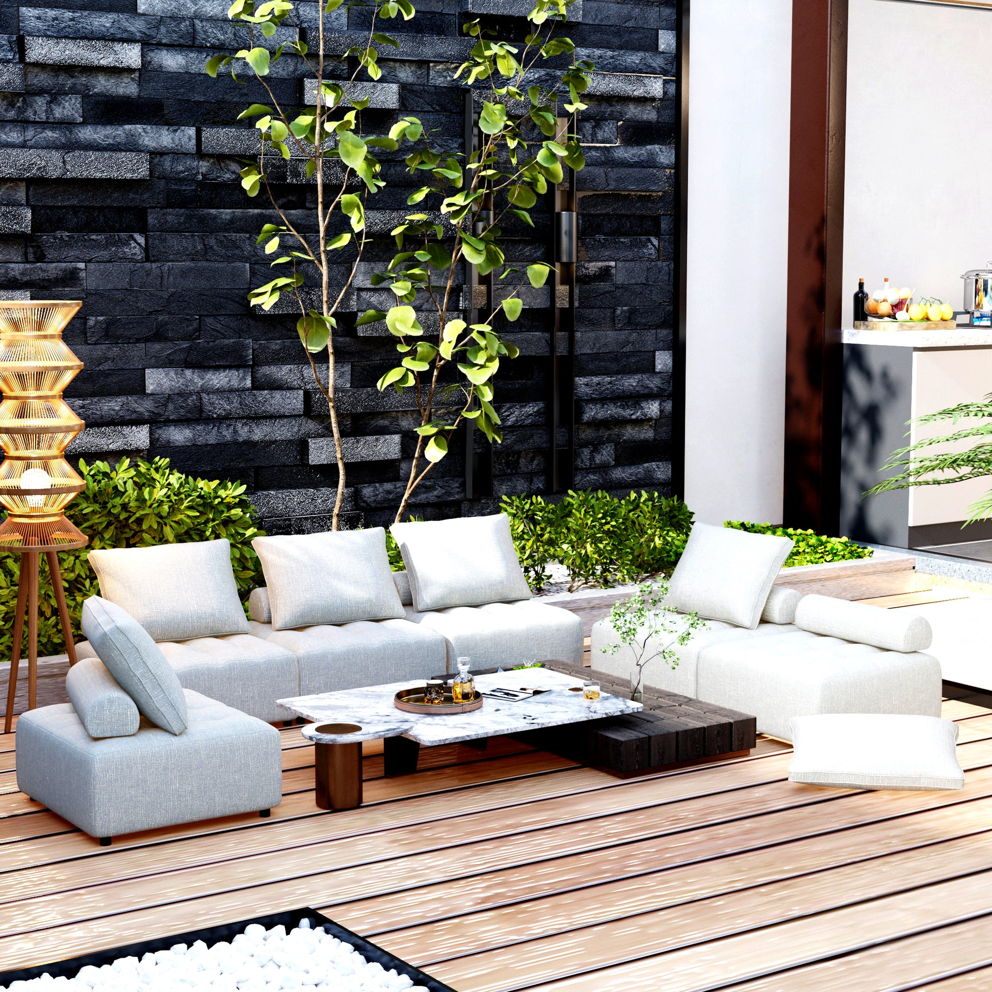 Outdoor Modular Sofa, With Aluminum Structure, Support Cushion And Back Cushion Cover Removable, Fade Resistant, Waterproof Sofa Cover Included,Beige The Ratebased On A Single Piece Beige Aluminium 1 Seat