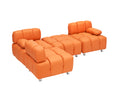 123 Orange Polyester Blend 3 Seat