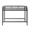 Twin Over Twin Bunk Bed With Ladders Twin Black Steel