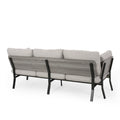 3 Seater Sofa Light Grey Fabric 3 Seat