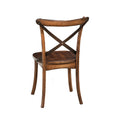 Convenient Metal Accented Side Chairs In Rubberwood Set Of 2 Brown Brown Wood