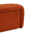 Coolmore Storage Ottoman,Bedroom End Bench,Upholstered Fabric Storage Ottoman With Safety Hinge, Entryway Padded Footstool, Ottoman Bench For Living Room & Bedroom Orange Orange Primary Living Space Foam Corduroy