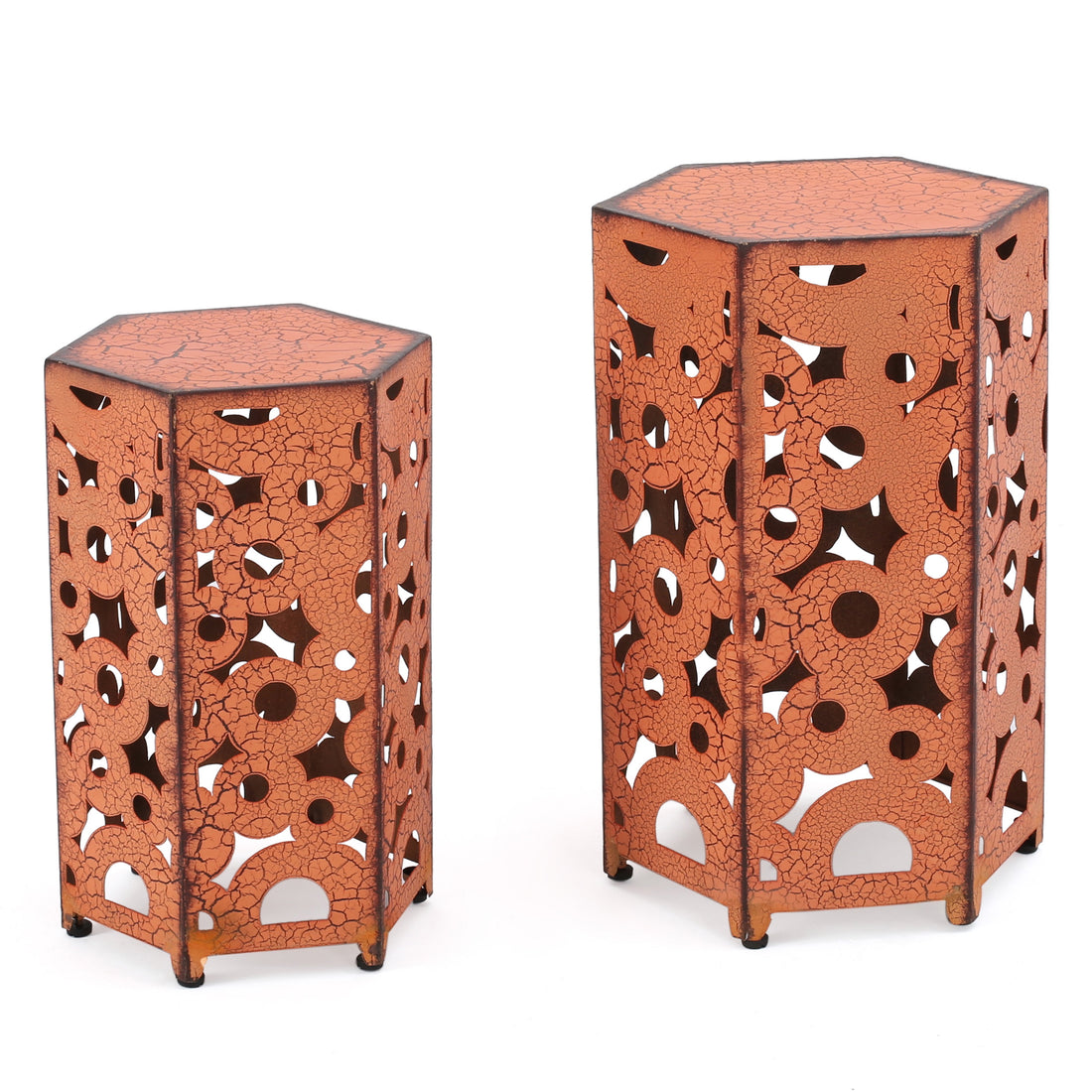 Selva Accent Table - Orange Iron