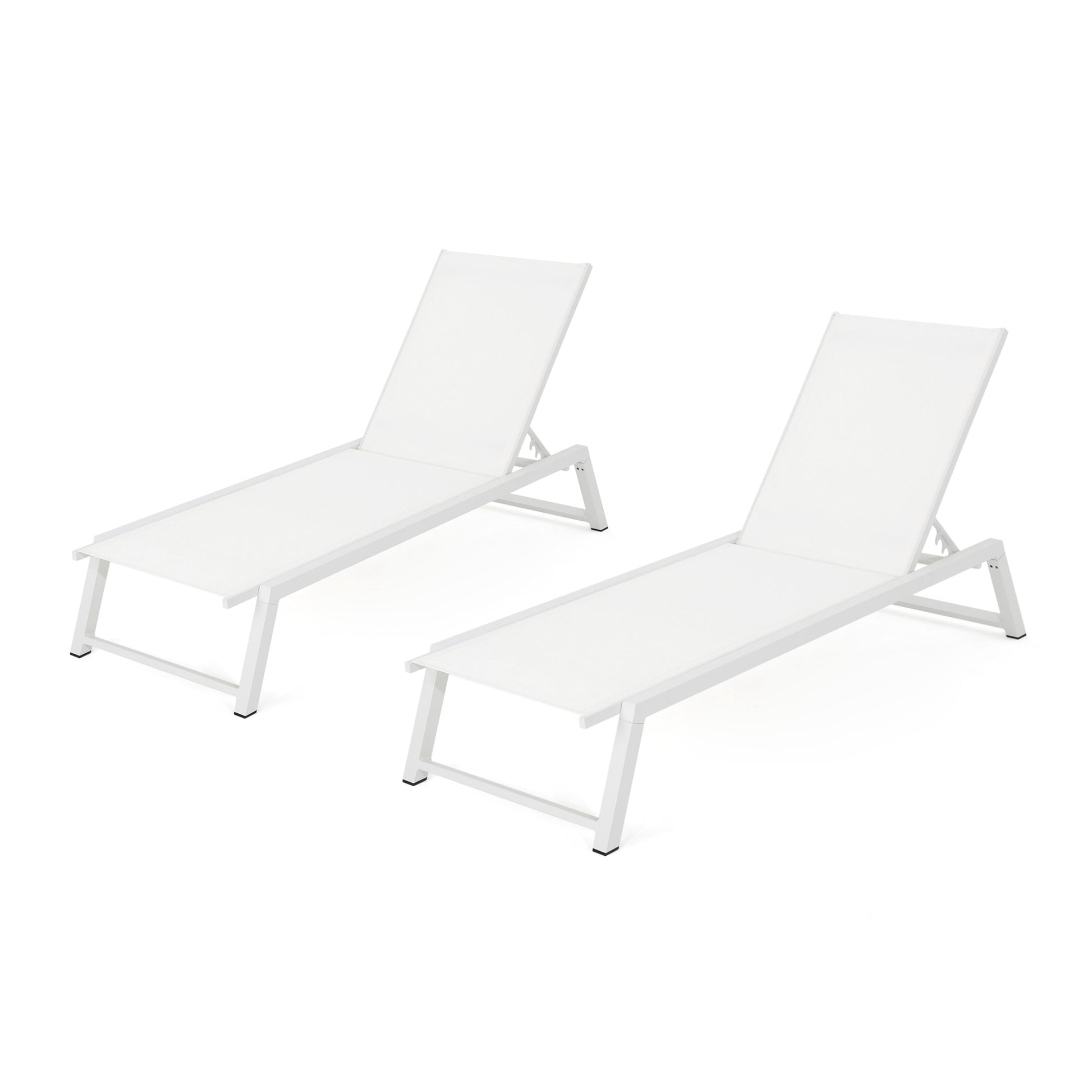 Myers Chaise Lounge Mp2 White Metal Mesh