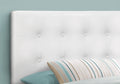 Bed, Headboard Only, Twin Size, Bedroom, Upholstered, White Leather Look, Transitional White Foam Faux Leather