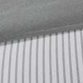 Reversible Yarn Dyed Stripe Down Alternative Comforter Set Twin White Gray Microfiber