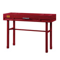Red Vanity Desk With 1 Drawer Red 1 Drawer Bedroom Metal