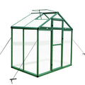 Newly Marketed Gain Height Windproofaluminum Greenhouse 6X4 Ft Polycarbonate Greenhouse Raised Base And Anchor Aluminum Heavy Duty Walk In Greenhouses For Outdoor Backyard In All Season Green Aluminium Alloy