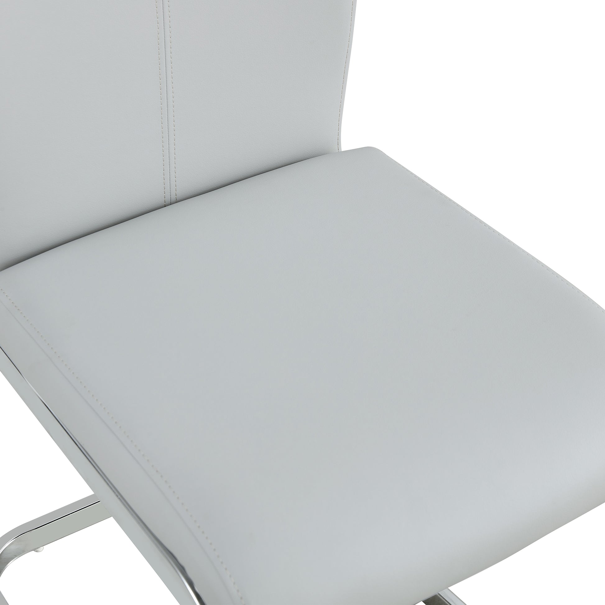 Table And Chair Set.A Rustic Industrial Rectangular Mdf Black Dining Table With Mdf Desktop And Electroplated Silver Metal Legs.Paried With 6 Chairs With Pu Cushion And Metal Legs. Black,Light Gray,Silver Seats 6 Mdf Metal