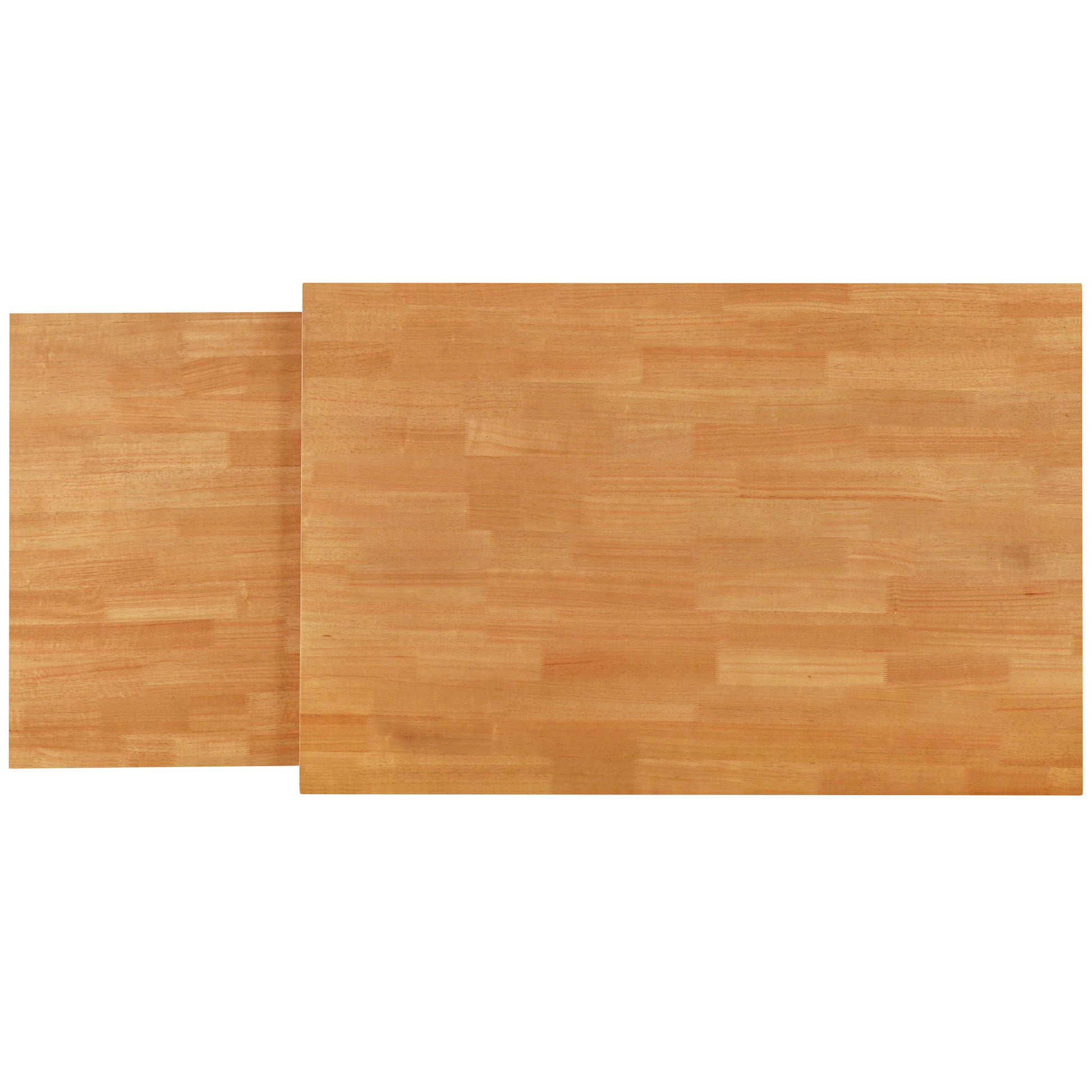 Farmhouse 65" 5 Piece Extendable Dining Table Set With Wheels Kitchen Table Set With 17.7" Pull Out Side Table And Dining Chairs For Small Places, Natural Wood Wood Natural Solid Back Wood Dining Room Solid Wood Rubberwood Rectangular Rectangular Dining