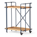 Eden Plummers Pipe Bar Cart - Antique Black Wood