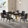 Large Modern Minimalist Rectangular Dining Table With 0.39 