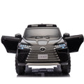 Licensed Lexus Lx600 24V Two Seater Kids Ride On Car W Parents Control,Seat Width 20 Inches,2Wd,Four Wheel Suspension,Bluetooth,Mp3,Music,Adjustable Volume,Power Display,Speeds 1.86 3.11Mph For Kids. Black Polypropylene