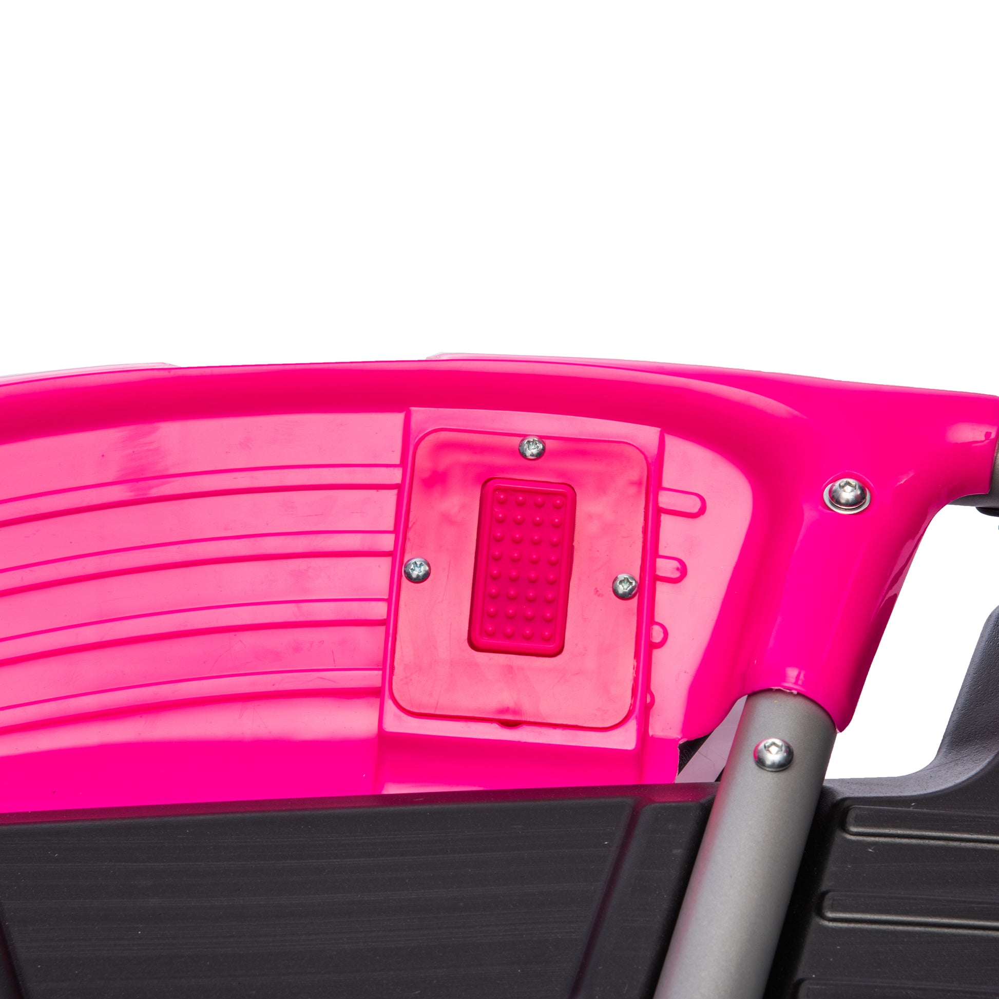 12V Kids Ride On Electric Toy,2Wd,16'' Exaggerated Wheel,Dual Handle Control For 360 Degree Flexible Steering And Rotation,Solid Metal Frame,Provide A Speed Of 4.66 Mph For Kids Aged 6 . Pink 50 99 Lbs Polypropylene