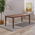 Dining Table With Square Leg Walnut Solid Wood Mdf