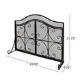 Fire Screen Black Iron