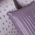 7 Piece Jaquard Comforter Set Purple Queen Queen Purple Polyester