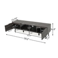 Tv Stand Gray 50 59 Inches Mdf Metal