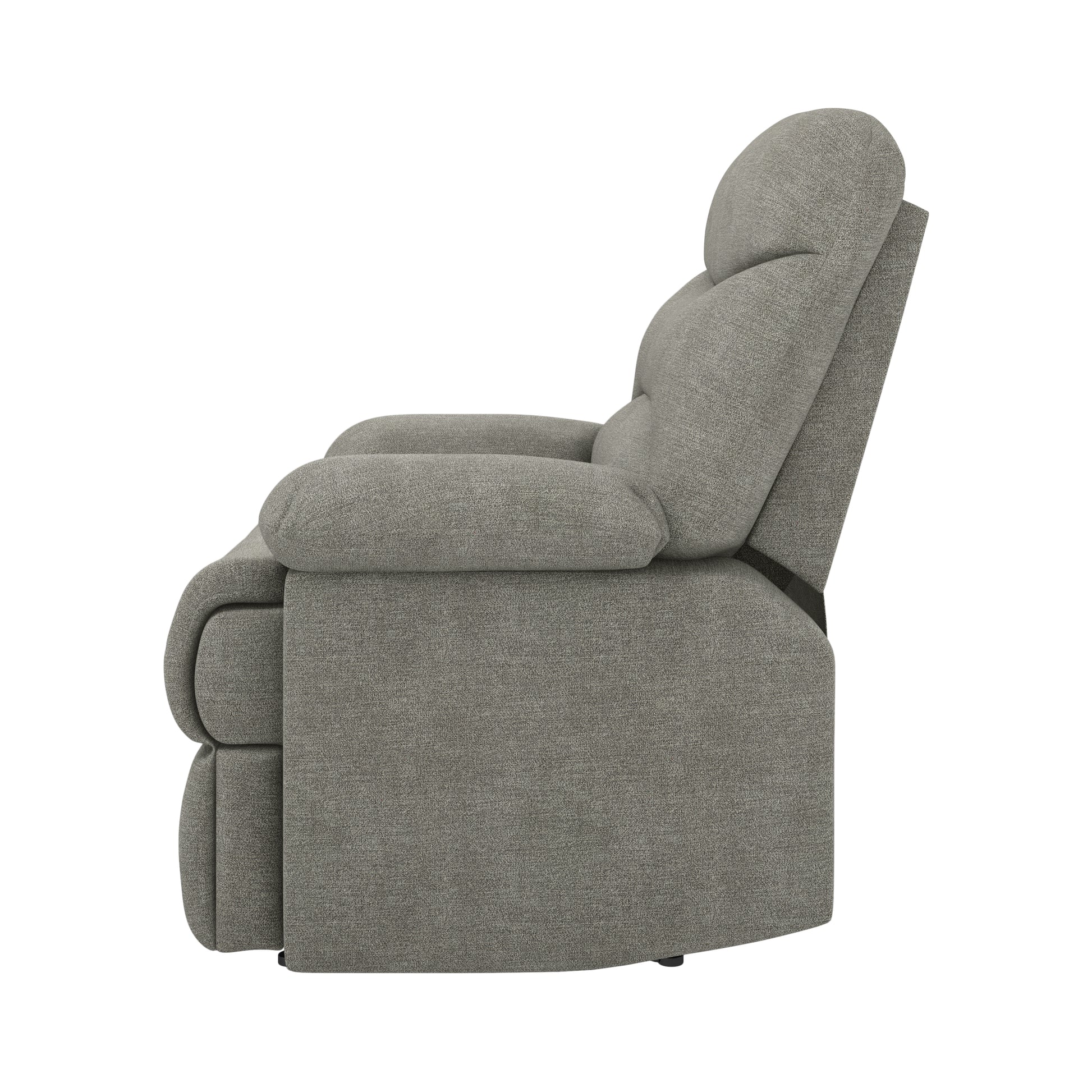 The Grayson Gray Polyester Manual Handle Wood Cushion Back Polyester