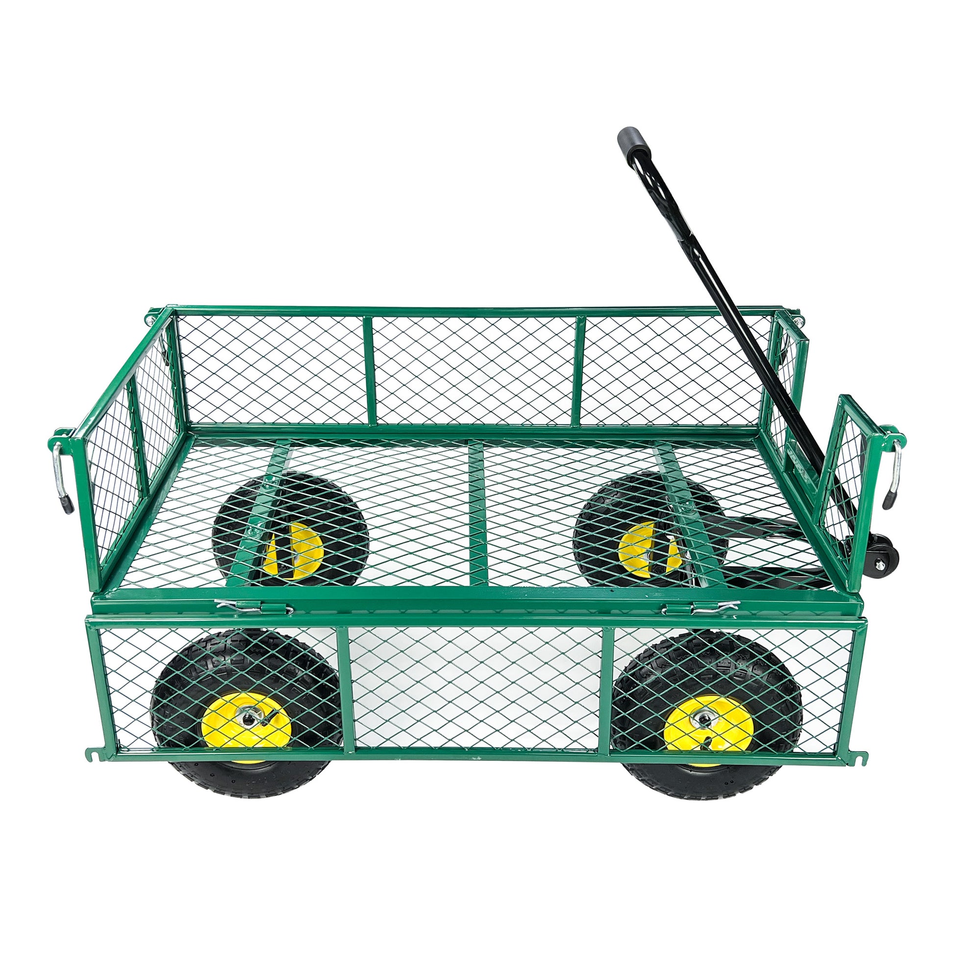 Wagon Cart Garden Cart Trucks Make It Easier To Transport Firewood Maximum Static Load Is 880 Lbs. Green Garden & Outdoor Metal