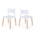 Plastic Dining Chair - White Polypropylene