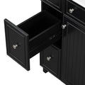 24 Inch Bathroom Vanity Cabinet With Ceramic Sink, 2 Drawers, 1 Door Black Bathroom Solid Wood Mdf