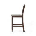 Counter Chair Set Of 2 Mahogany Wood Waterproof Fabric