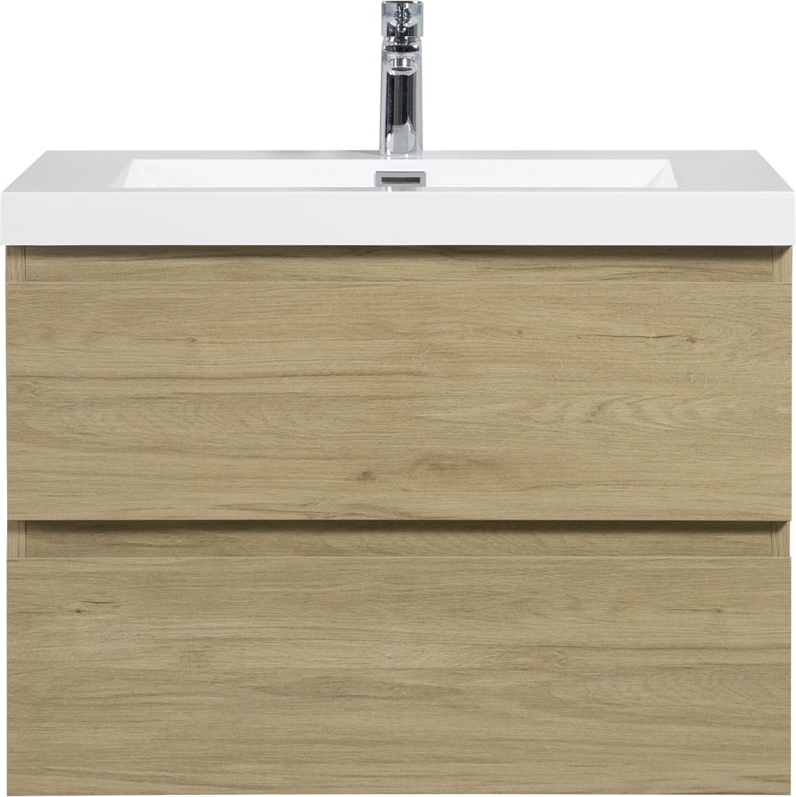 30" Floating Bathroom Vanity With Sink, Modern Wall Mounted Bathroom Storage Vanity Cabinet With Resin Top Basin And Soft Close Drawers, Natural Oak 24V11 30No 2 Oak Bathroom Wall Mounted Melamine