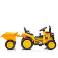 12V Kids Ride On Electric Tractor Black Knight,Kids Ride On Toy.2Wd,Non Skid Tires, Steering Wheel, Foot Pedal,With Removable Storage Tug,Light,Bluetooth,Music,Mp3,Usb,Power Display For Kids Aged 2 3. Yellow 50 99 Lbs Polypropylene